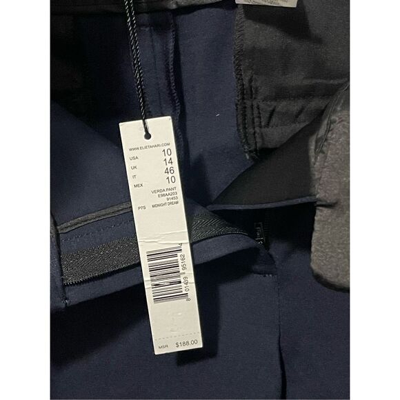 NWT Elie Tahari Verda Trouser Pants Midnight Dream Women’s Size 10 - Picture 4 of 5